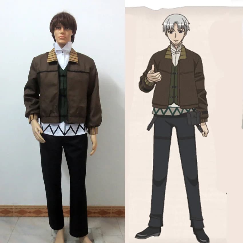 Costume Cosplay di Holo e Lawrence da Spice and Wolf per Feste di Natale e Halloween, Personalizzabile in Qualsiasi Taglia