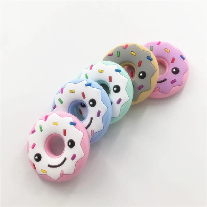 Chengkai 5 PZ BPA Silicone Libero Ciambella Massaggiagengive FAI DA TE Baby Shower Ciuccio Dummy Ciondolo Gioielli Artigianali di Cura Giocattolo Accessori