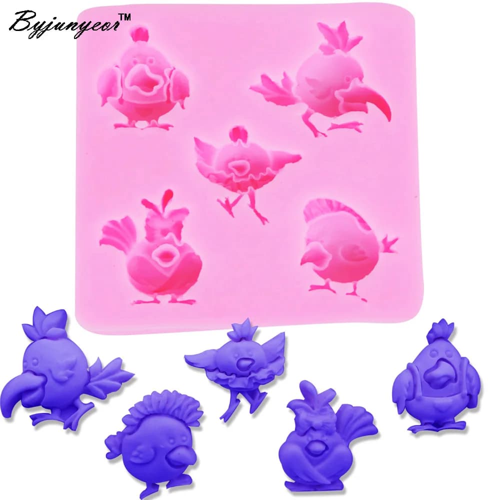 Stampi per uccelli in silicone per cioccolato, ghiaccio, gelatina, biscotti, lecca-lecca, gelatina, Bakeware, Baby Shower, decorazioni Ramadan