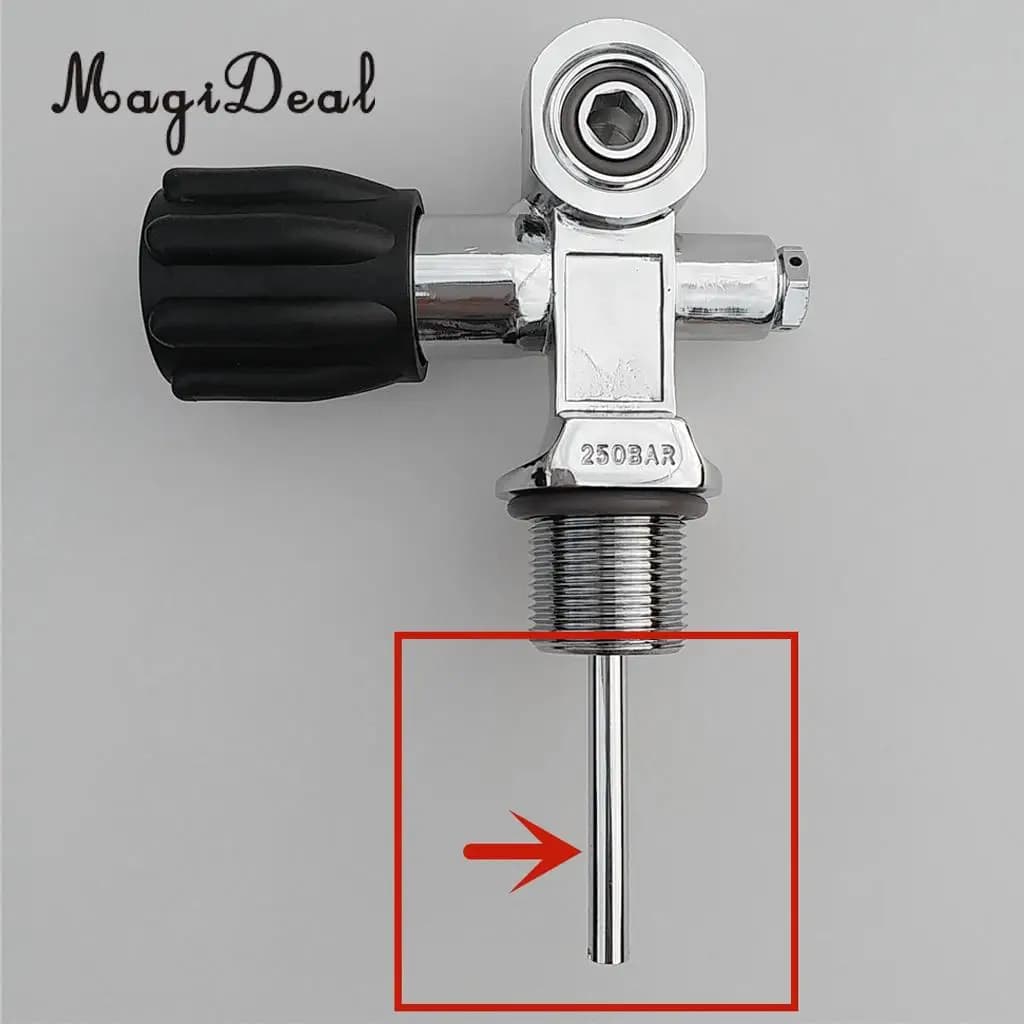 Scuba Diving Dive Accessories Tank Valve Dip Tube 1/4''-32 Thread Standard Scuba Valve Spindle
