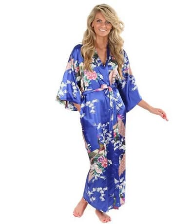 Vendita calda Blu Femminile Rayon di seta Vestaglie Abito Kimono Yukata Donne cinesi Lingerie sexy Indumenti da notte Plus Size SML XL XXL XXXL A-046