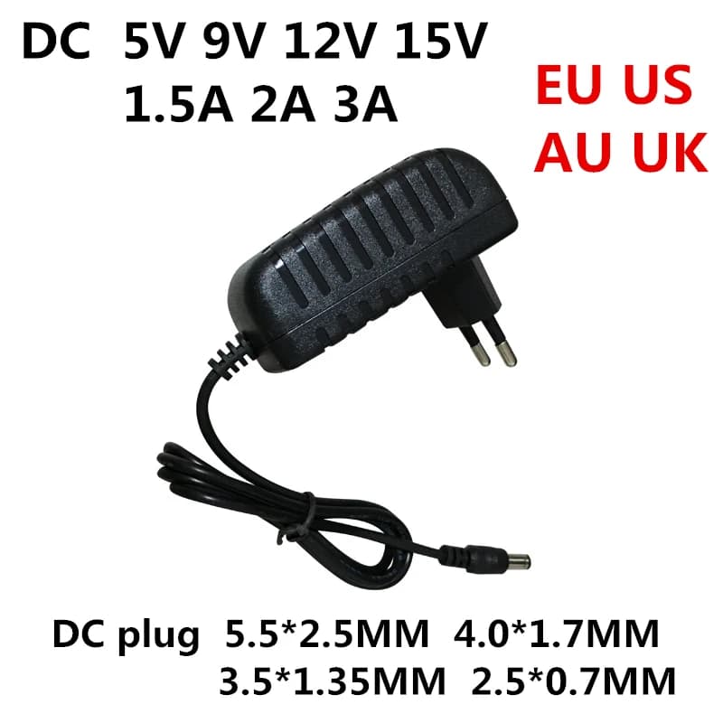 DC 5V 6V 9V 12V 15V 1.5A 2A 3A Adattatore di alimentazione universale AC 100-240V Convertitore Adattatore Caricatore di Alimentazione EU US AU UK Spina