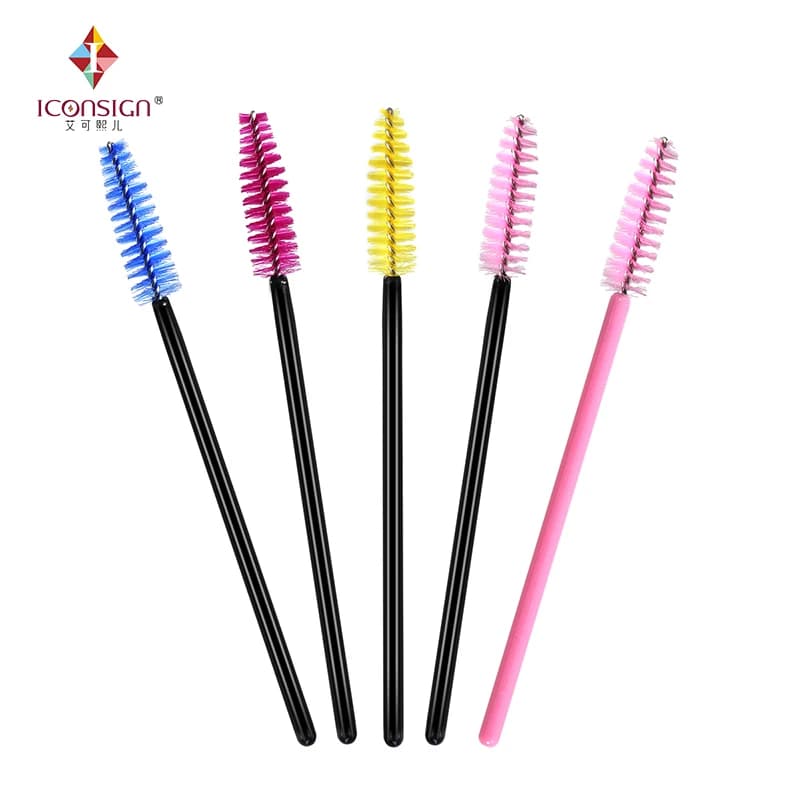 Soft plastic brush 50 pieces/bag Mini disposable eyebrow brush for eyelashes berries makeup tools for Mascara cosmetics length 72mm