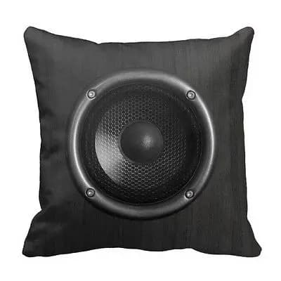 Novelty Black Sound Sofa Decorative Cushions Covers Funny Audio Pillow Case for Chair Cool Outdoor Car Seat Room Decor Gifts 18"