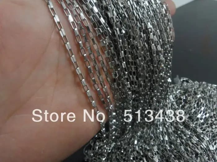 5 meters lot Stainless Steel 2.5mm box-link chain.jewelry finding.DIY necklace bracelet wholesale