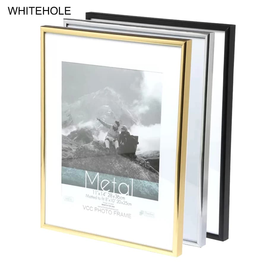 Metal Picture Frame Classic Minimalist Desktop Photo Frame 9x13 13x18 21x30cm Pleixglass Inside Certificate Frame