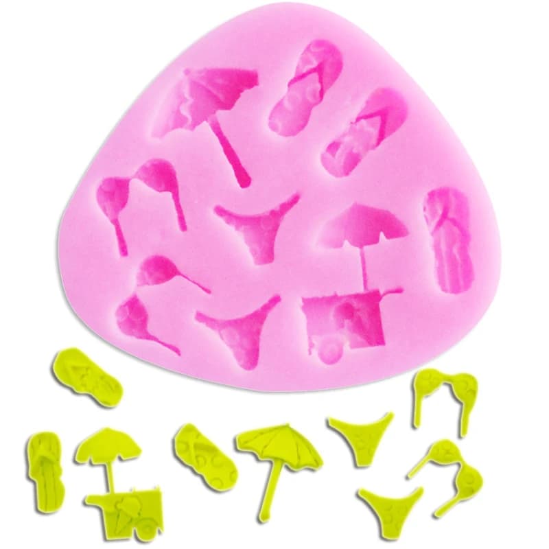 Hot Summer Beach /Bikini/ Flip/ Flop stampi in Silicone Baking Frost Form per cioccolato Ice Bakeware strumenti per decorare torte