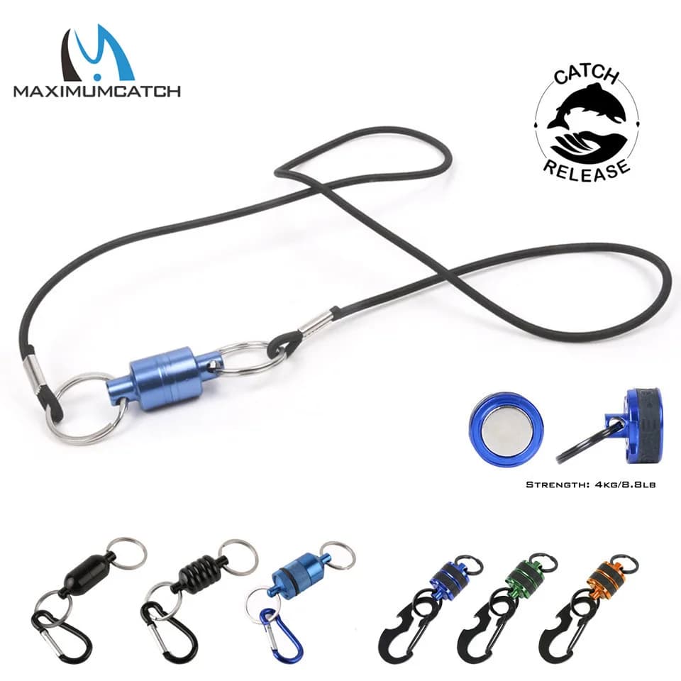 Maximumcatch Fishing a mosca Rete magnetica per rilascio e cattura Forza del supporto della rete 1,2-3,5 kg con forte accessorio per la pesca con cavo