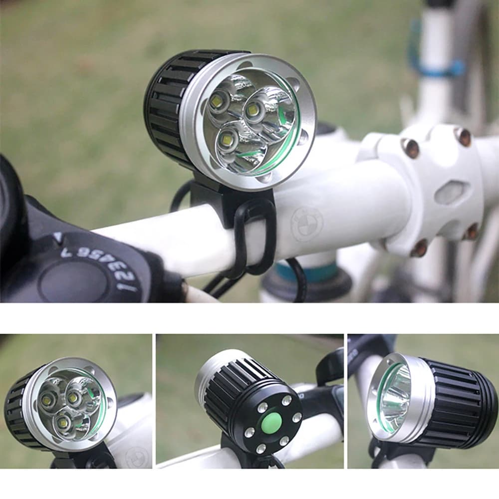 Triple Wick T6 Bike Cycling LED Light High Brightness Connect USB Interface torcia impermeabile per manubrio della bicicletta