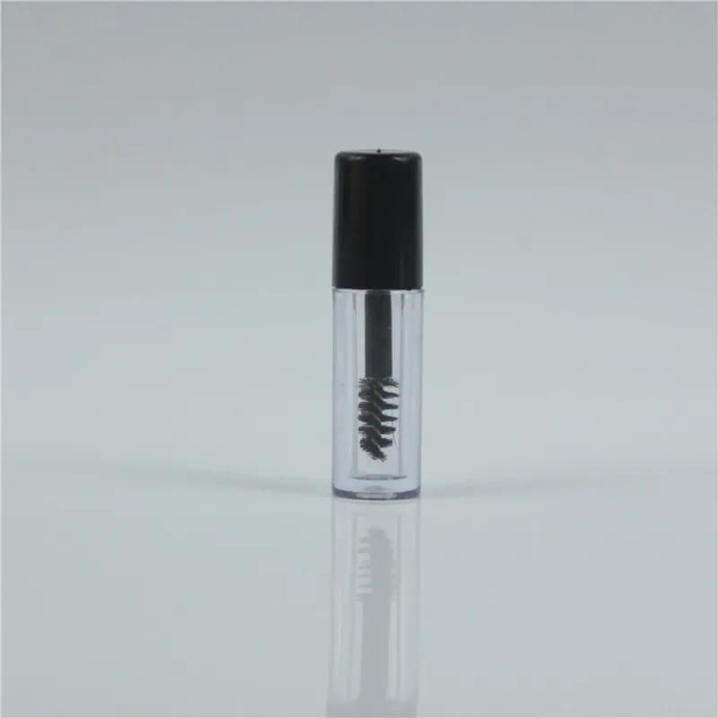 Transparent Empty 0.8ml Mini Mascara Tube Vial for Eyeliner Liquid Bottle Container Make Up Tube Cosmetic Container with Black Cover
