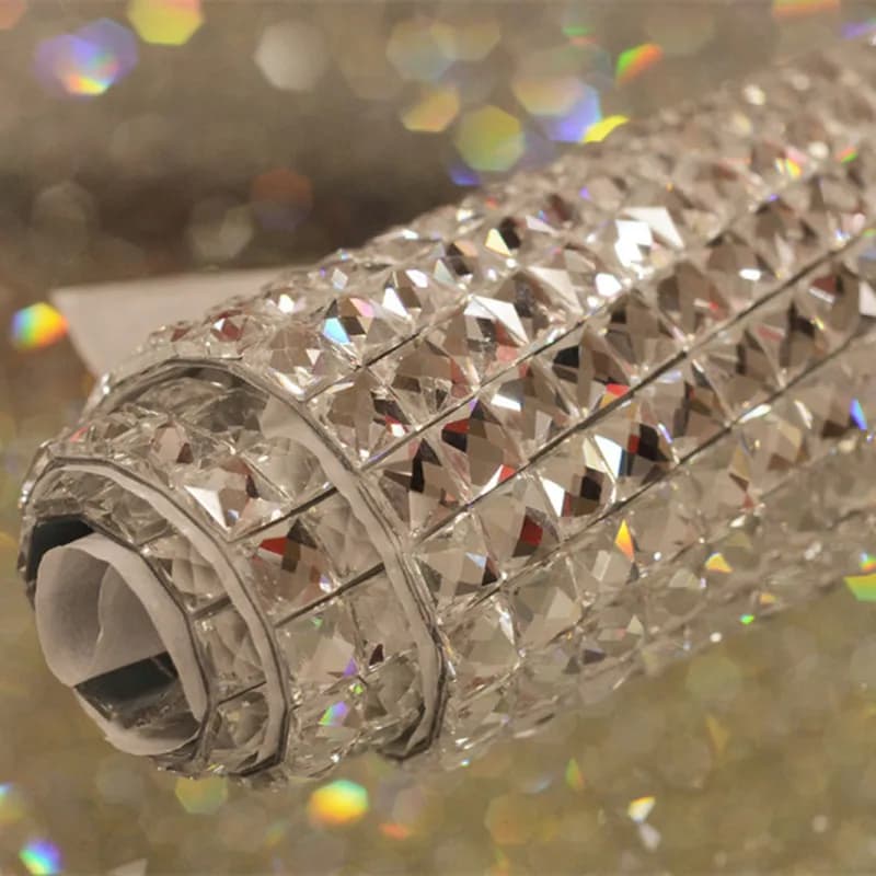 Motivo Hotfix in rete con strass 24 * 40 cm Nuovo stile Borsa per cellulare Decorazione per scarpe Perline di vetro Ferro su trasferimento Decorazione di nozze