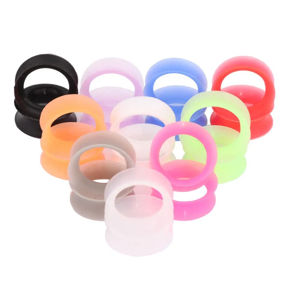 1Pair Silicone Tappi Per Le Orecchie e Tunnel Grandi Dimensioni Dell'orecchio Tunnel Orecchino Orecchio Barella Expander Uomini Dell'orecchio Penetranti Del Corpo Piercing Tunnels calibro