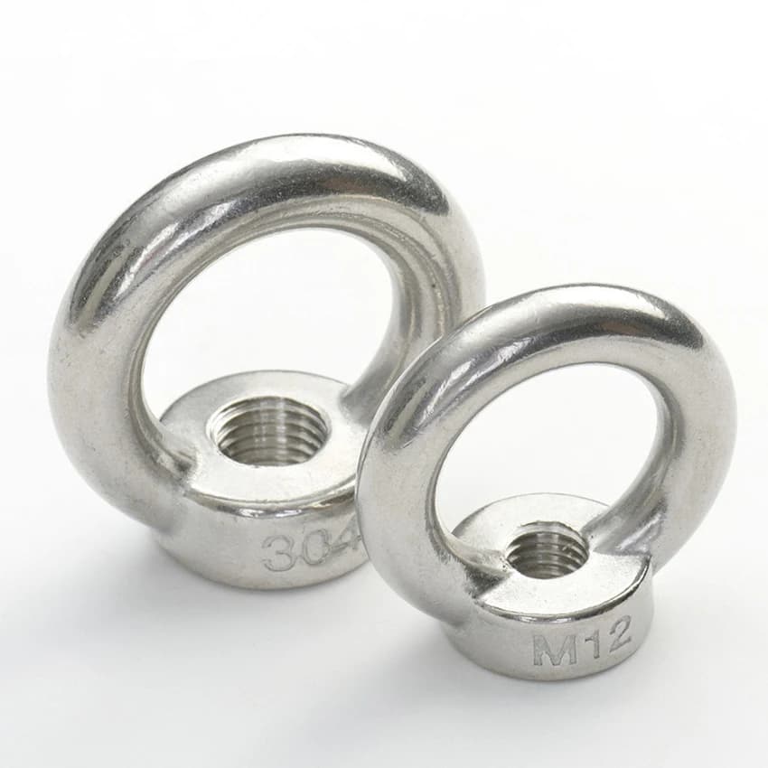 10 pz M3 M4 M5 In Acciaio Inox Occhio Dado Marine Sollevamento Eyenut Anello Dado Foro per Cavo Corda Sollevamento Oeillet