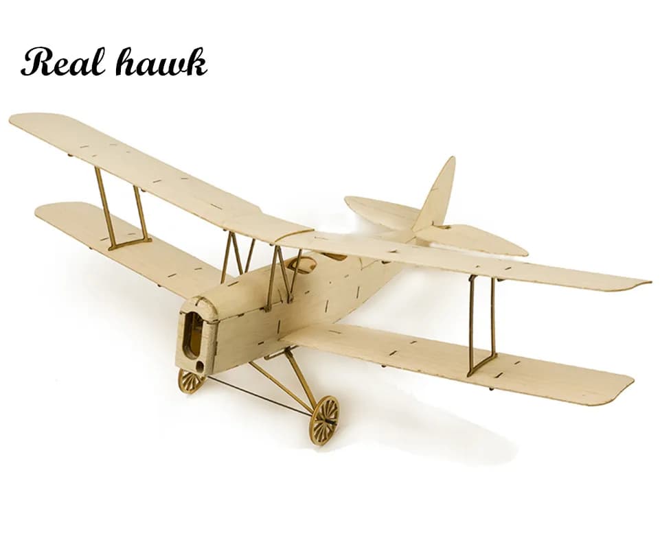 Aereo RC Taglio laser Aereo in legno di balsa Micro Tiger Moth Telaio senza coperchio Apertura alare 400mm Modello in legno di balsa Kit di costruzione fai da te