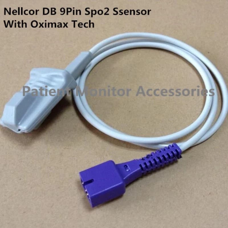 Free Shipping Compatible with Nellcor DB9 Pin with 0ximax Tech Adult Softtip Silicone Spo2 Probe Pulse Oximeter Spo2 TPU1M