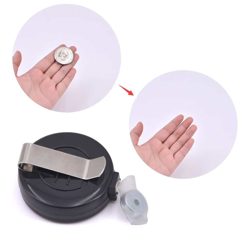 1pc Monete Scomparire Dispositivo Strumento Filo Trasparente Trucchi Magici Mago Primo Piano Accessorio Strada Trucco Puntelli