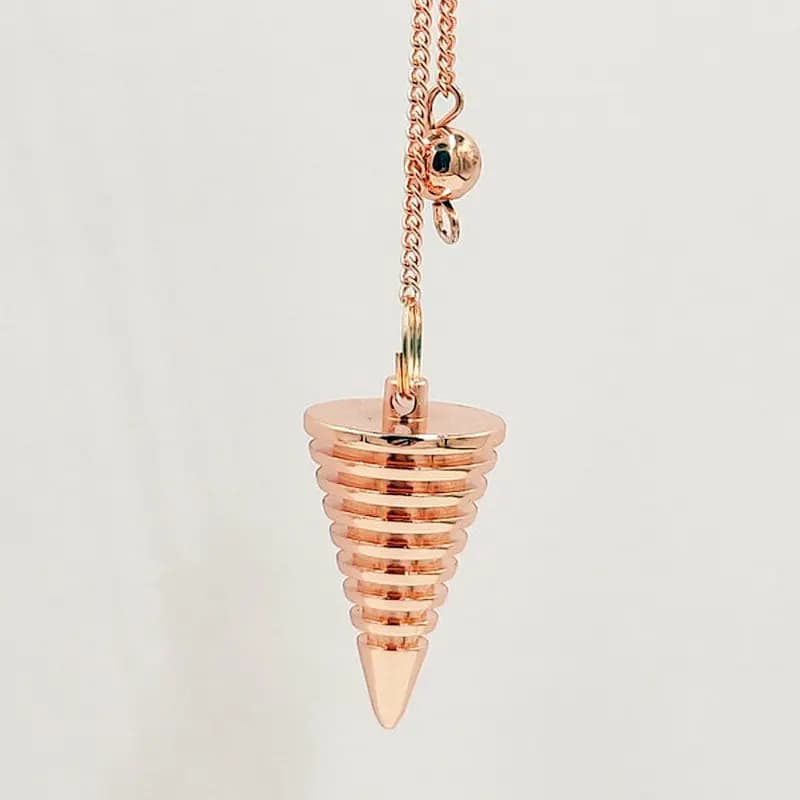 Metallo Rabdomanzia Pendolo Healing Rabdomante Scrying a Sfera Egiziano Bobina di Rame Pendolo Del Pendente Del Metallo Pendenti E Ciondoli Catena di Moda