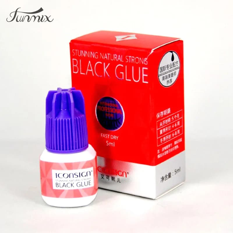 FUNMIX lunga durata 45 giorni 5ml colla per ciglia finte basso odore basso irritante colla professionale per estensione ciglia individuali