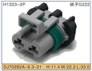 6.5 millimetri 2 Spille Iniettore di Carburante Elettrico Connettore del Sensore per la Mappa DJ70282A-6.3-21