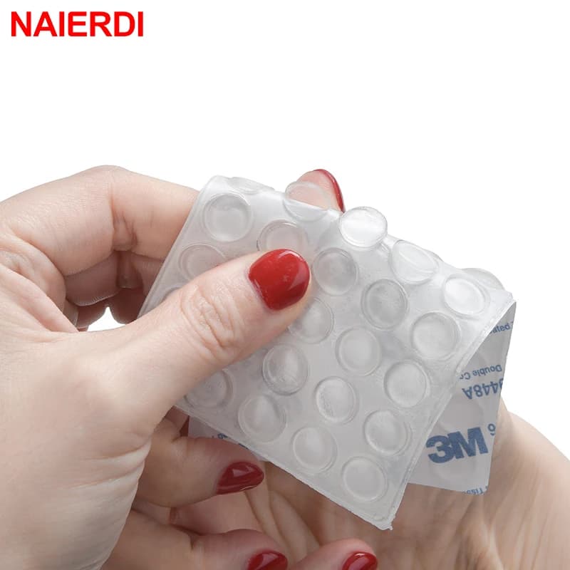 2 Packs NAIERDI Porta Fermacorda e ganci In Gomma di Silicone Da Cucina 160pcs Cabinet Auto Adesivo di Arresto Damper Buffer Pad Ferramenta per mobili