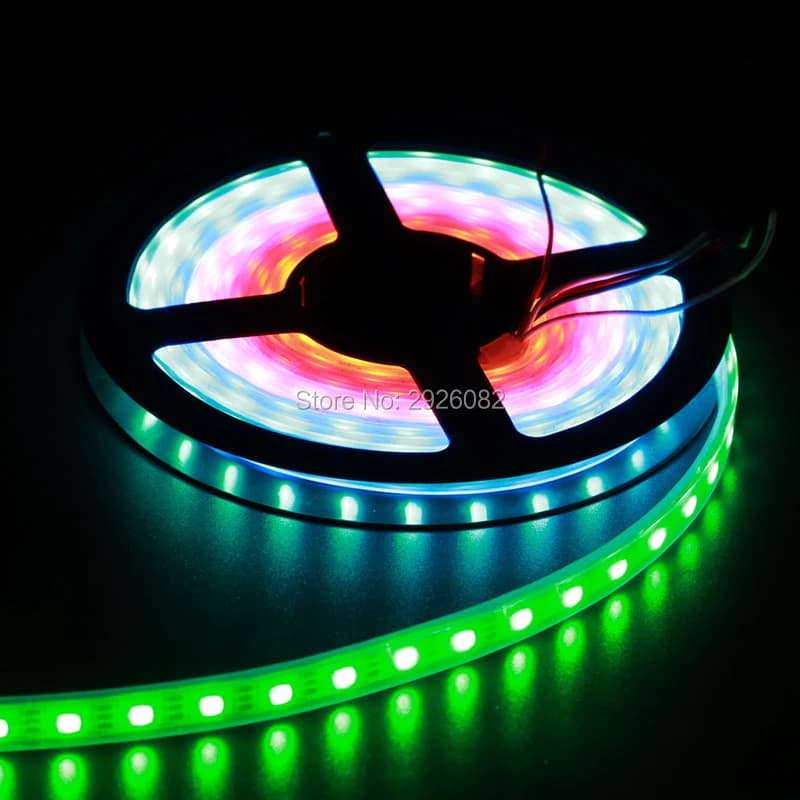 74 LED/M WS2812B Pixel indirizzabili Strisce LED Decorartion Lampade per insegne al neon per esterni BIANCO PCB Nastro flessibile impermeabile IP67