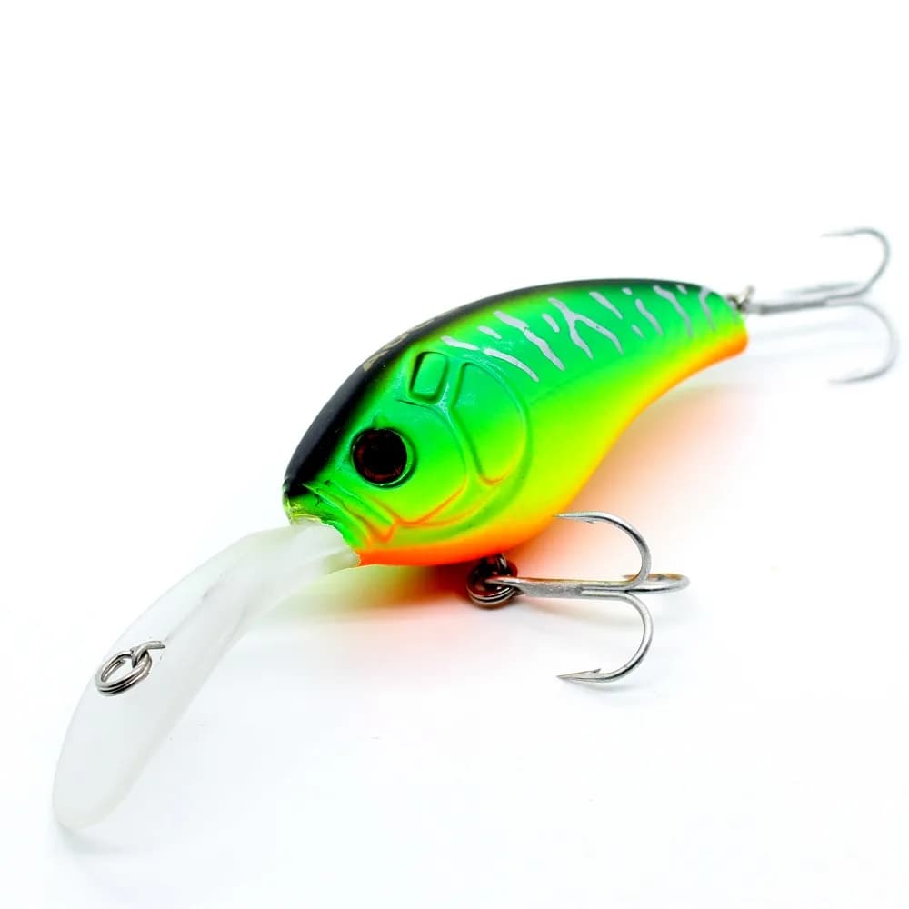 AOCLU-manovella subacquea profonda galleggiante, esca dura, esca Minnow, acqua salata, pesca in barca, rivestimento UV, bagliore, gancio VMC, 90mm, 13G, 1.6m