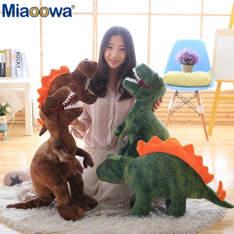 50 cm-80 cm Simulazione Dinosauro Peluche Animali di Peluche Peluche Dinosauro Cuscino Tyrannosaurus Rex Bambole Per Bambini Ragazze Regali