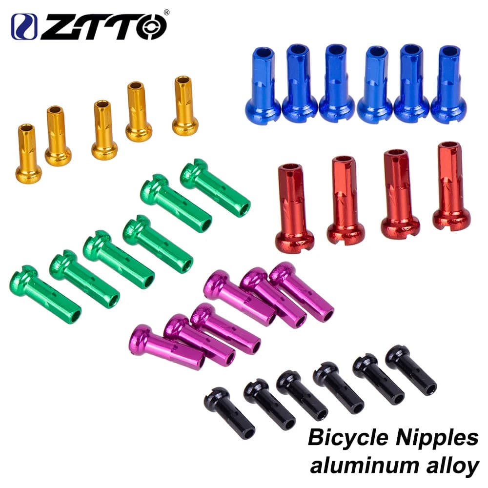 ZTTO 72 pezzi MTB bici da strada capezzoli 14G 2.0 14mm 2.0mm ultraleggero ad alta resistenza in lega di alluminio raggi colorati capezzolo