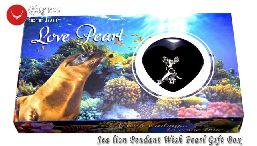 Fashion Wish Pearl Box 20 * 25mm Collana con ciondolo gabbia di leoni marini per le donne Collana con perle di amore ostrica Girocolli a catena who3659