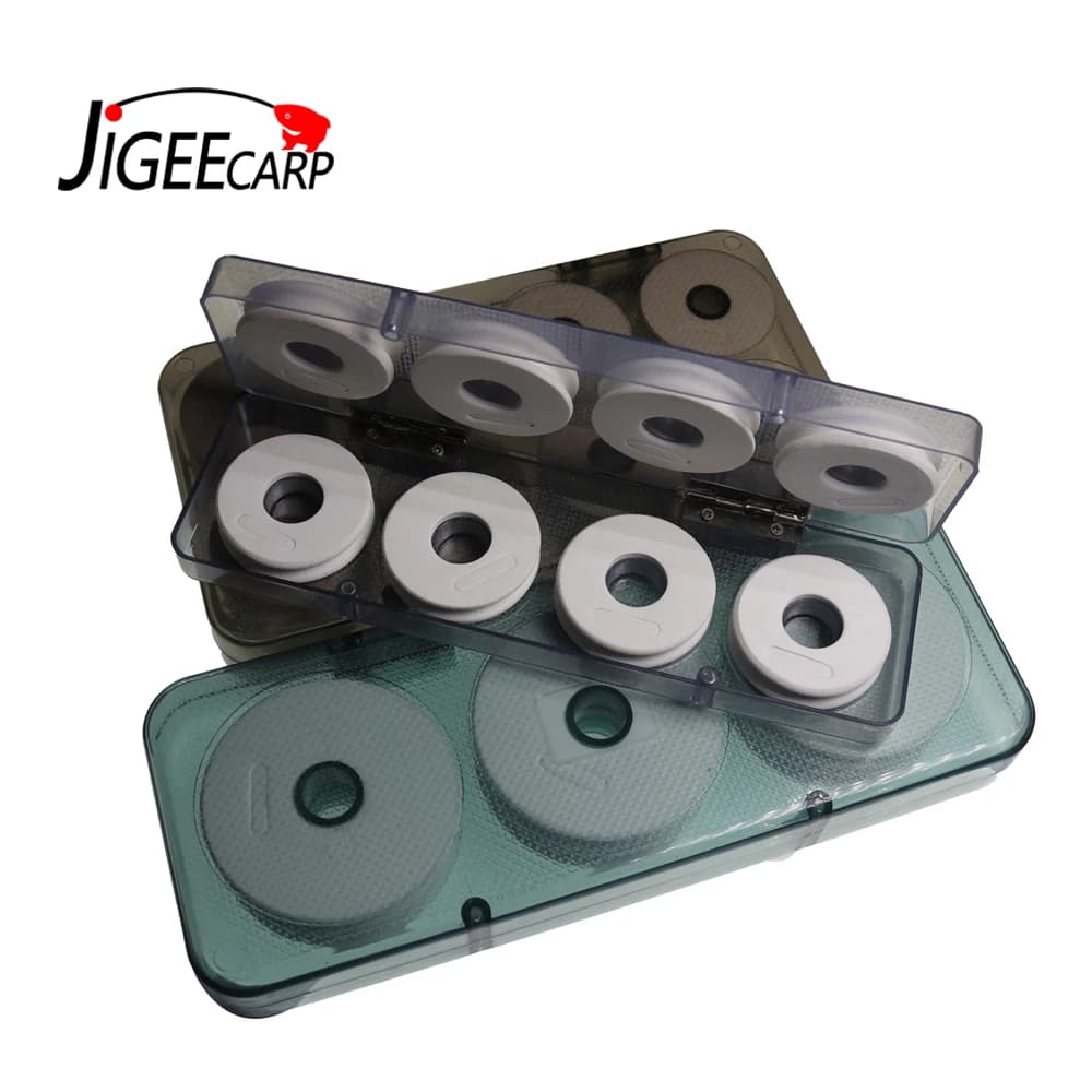 JIGEECARP Premium ABS Main line Fishing equipment box Fishing accessories Metal card with soft EVA foam reels 6 8 16 axes