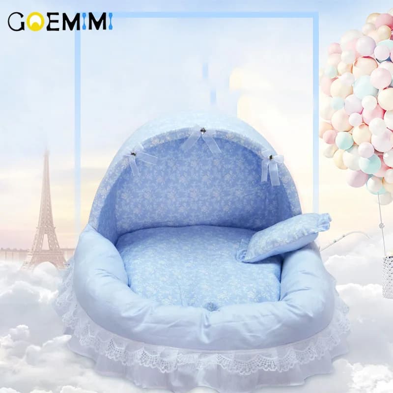 Comodo letto adorabile per cani morbido cotone PP Pet Princess Bed lavabile warm Puppy Cat Cute House Kennel prodotti per animali domestici