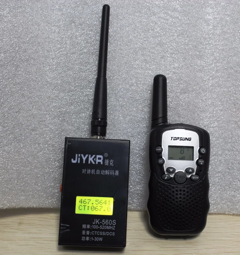 Contatore di frequenza portatile 100 MHz-520 Mhz CTCSS/DCS decodificatore di potenza in uscita per Walkie Talkie analogico T-388 UHF VHF