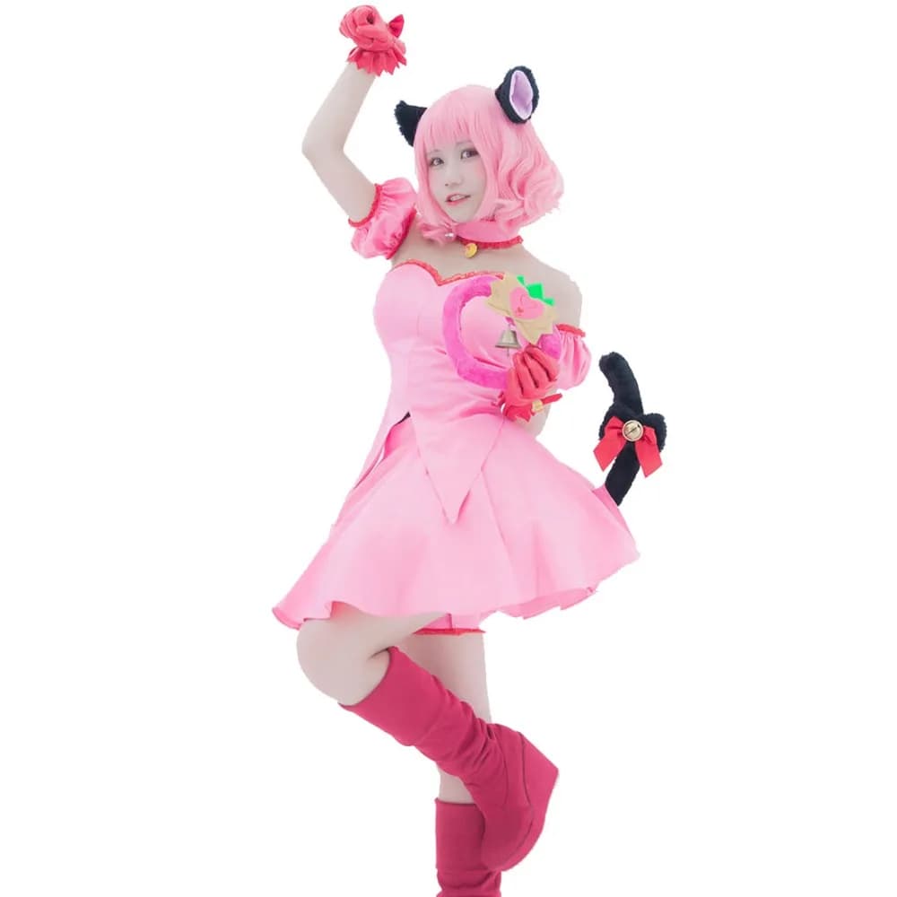 2025 Tokyo Mew Mew Ichigo (trasfigurazione) Momomiya Costume cosplay di Halloween realizzato su misura