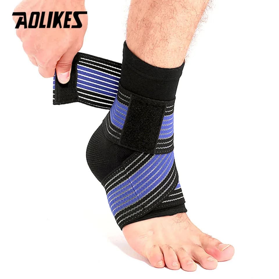 AOLIKES 1 PZ Avvolge Bende Ceppo Professionale Caviglia Sport Elastic Ankle Support Brace Protector Per Il Fitness In Esecuzione