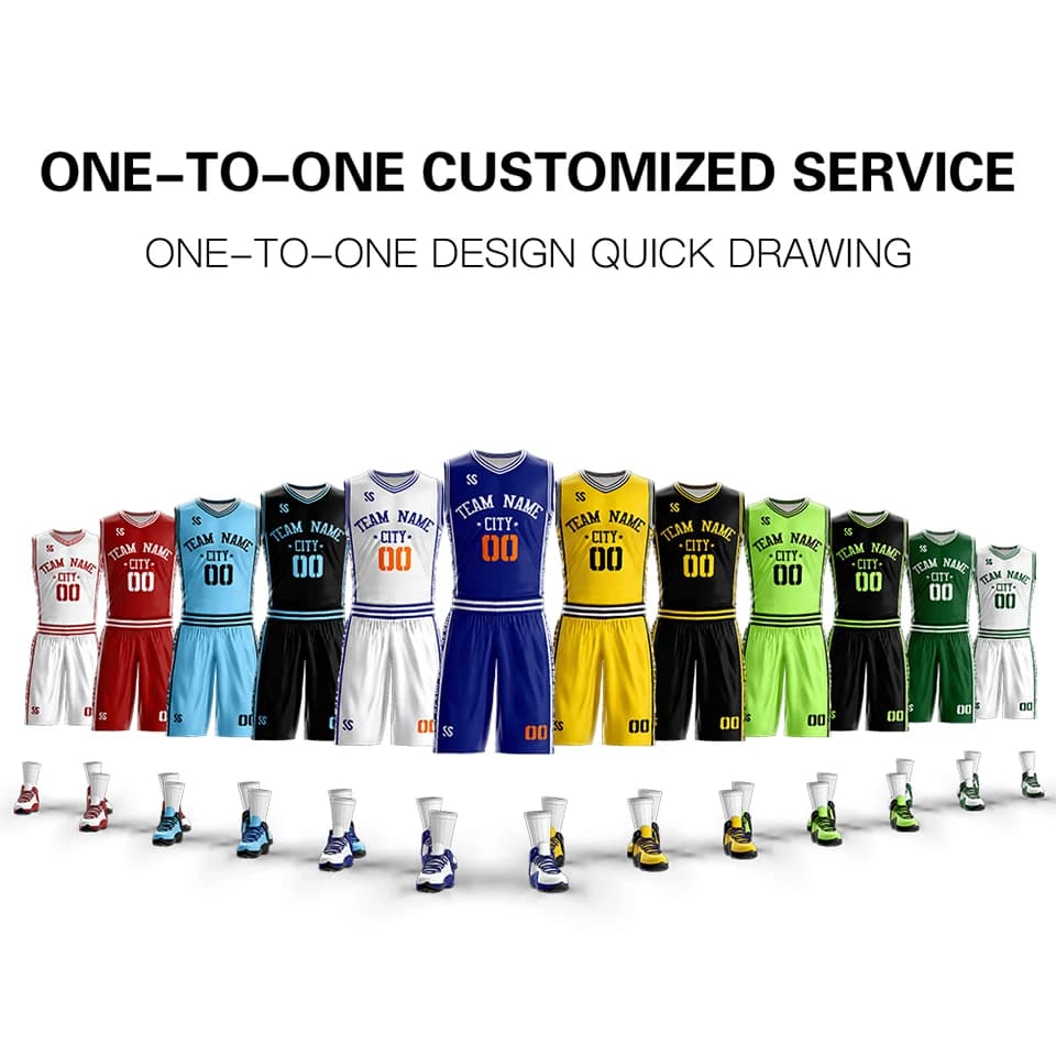 Custom Basketball T-shirt Set Sports Training Set for Men's Young Men's Basketball Divise for Custom Breathable Adult Teams