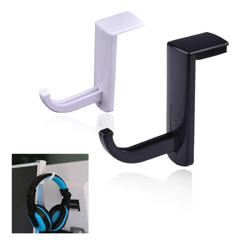 Headphone Stand Glue Holder Rack Support Bracket Hrestle Earphone Headset Wire Organizer Winder Hanger marge Bar PC line