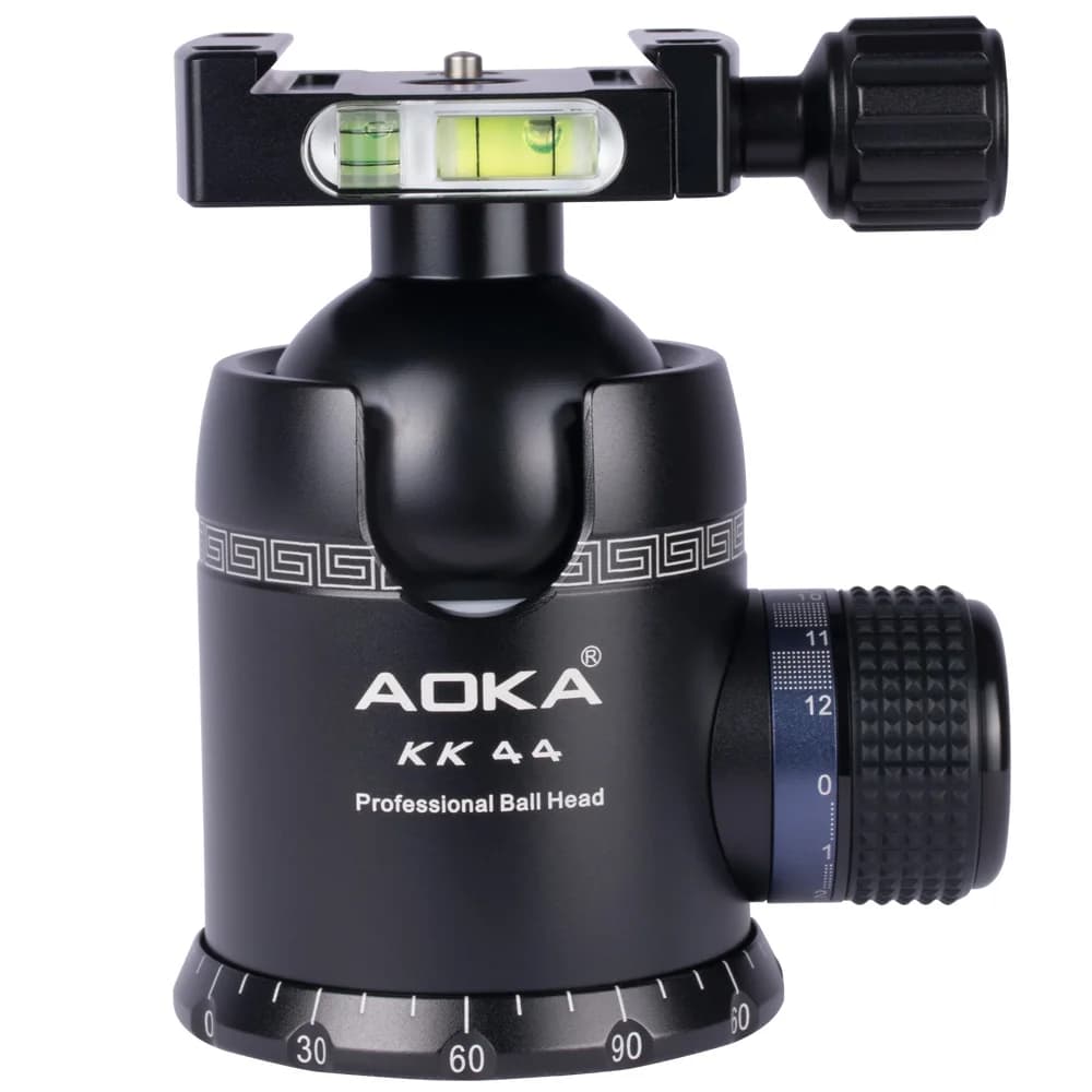AOKA KK44 blue color maximum load 40 kg weight 490 g ball head for tripod for aluminum alloy camera with quick release plate