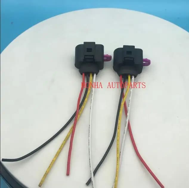 5/10/20/50 pz/lotto 4 Pin Auto Sensore di Pressione di Ingresso Aria Spina Treccia Cavo TT A6 A4 1J0 973 704 1J0973704 con 15 cm 18AWG filo