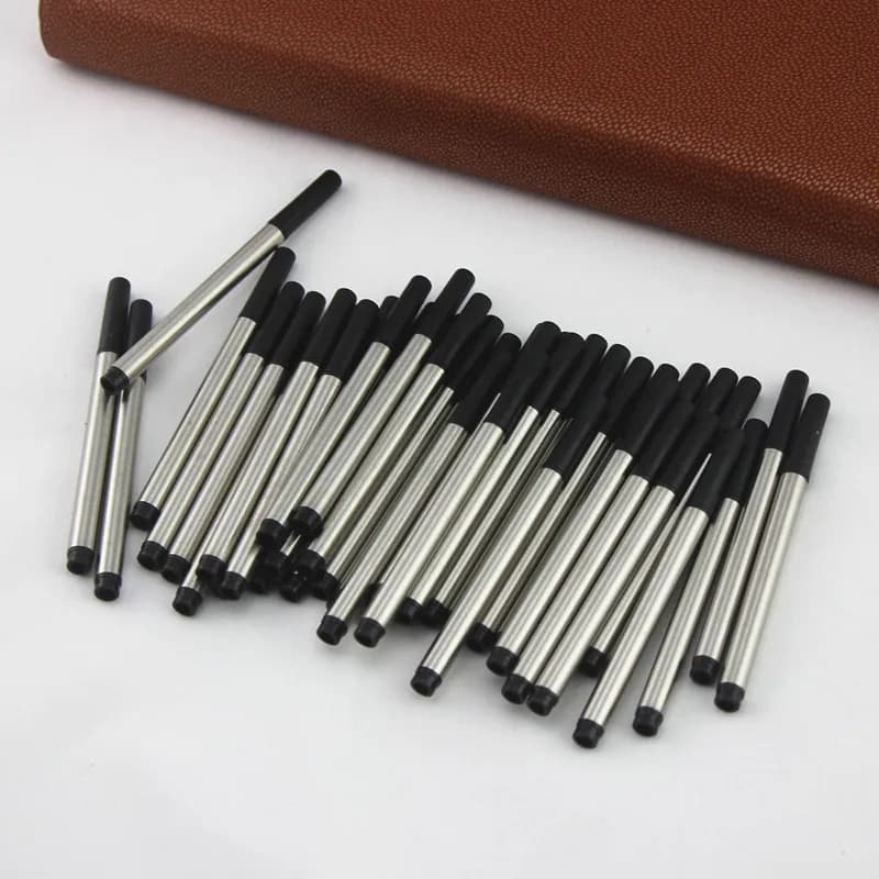 10 pz/fornire Mini Coccodrillo 9 cm Rollerball Ricarica Asta di Metallo di Inchiostro Nero 0.5mm Segno Penne Ricariche di Scuola forniture per ufficio