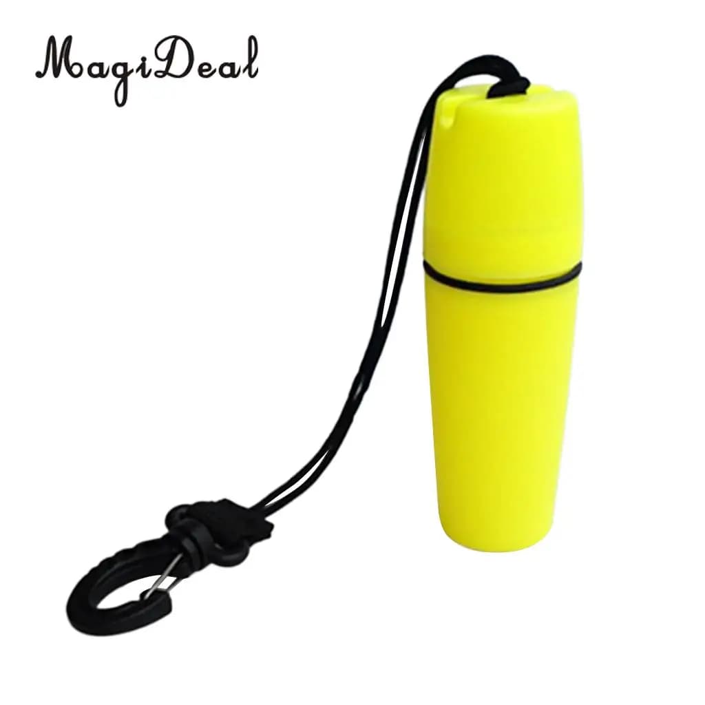 High Quality MagiDeal 1Pc Scuba Diving Snorkeling Kayak Waterproof Bottle Container with Yellow Hook