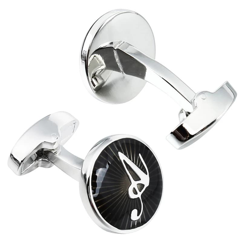 HAWSON (A-Z) Letter Cufflinks for mens, Enamel Cufflinks Men's Personalized French Shirt Jewelry Accessories