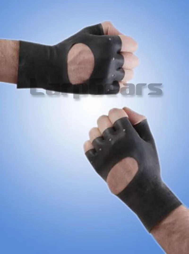 Guanti da dito con perdite in lattice sexy fatti a mano Guanti corti unici da indossare in gomma