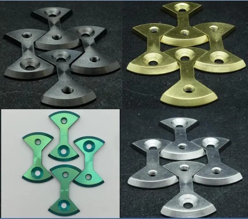 Titanium/Ti/papillon* 4 pieces suitable for SpeedPlay Zero&Light Action-4 colours