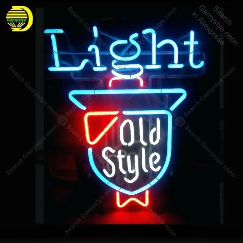 Insegna al neon antica di luce vecchio stile Lampadina in tubo di vetro Luce icone luce Display del negozio Insegna al neon fatta a mano per la stanza