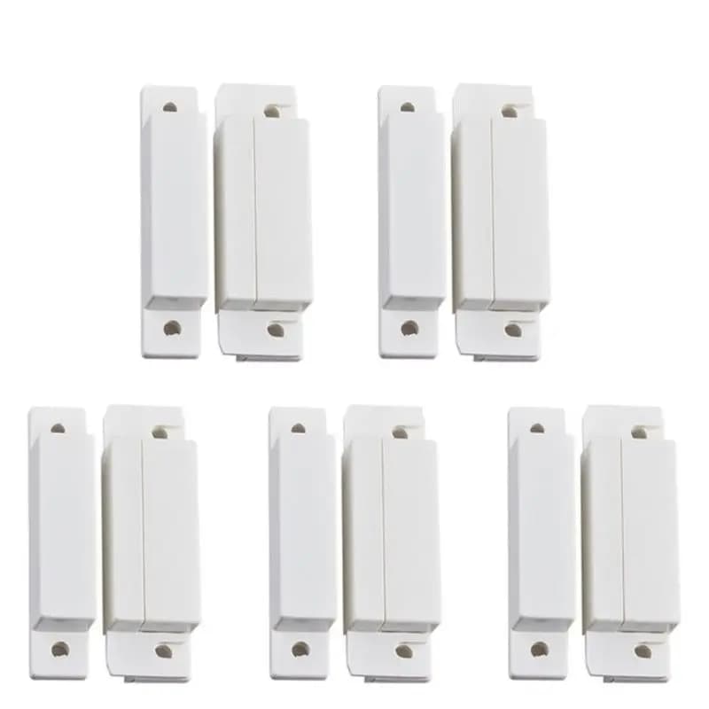 5 PCS Wired Finestra del Portello del Rivelatore del Sensore di Contatto Magnetico per Porta Interruttore A Sensore Per Antifurto Kit Sistema di Allarme