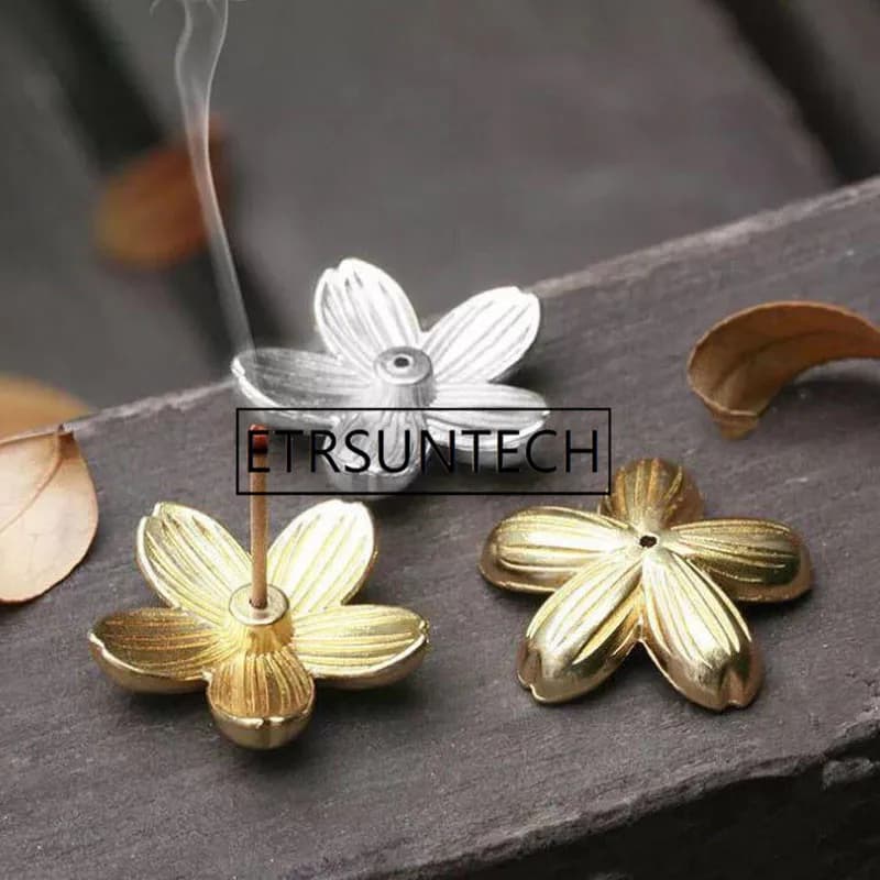 200 pezzi di fiori di ciliegio Sakura modello di fiori bruciatore di incenso porta bastoncini base di incenso spina decorazione della casa