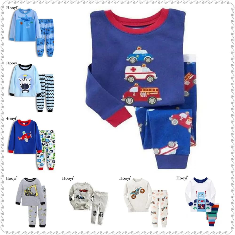 Ambulanza Del Bambino Boys 'Pajama Set Dei Bambini del Cotone Degli Indumenti Da Notte Copre il Vestito Tee Camicette Pantaloni Del Ragazzo Pj delle Infantile Pigiama 1-7Year