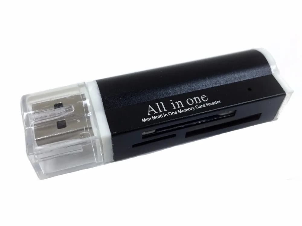 USB 2.0 All in One lettore di Schede Memoria MICRO-SD SD SDHC TF M2 MMC-NERO