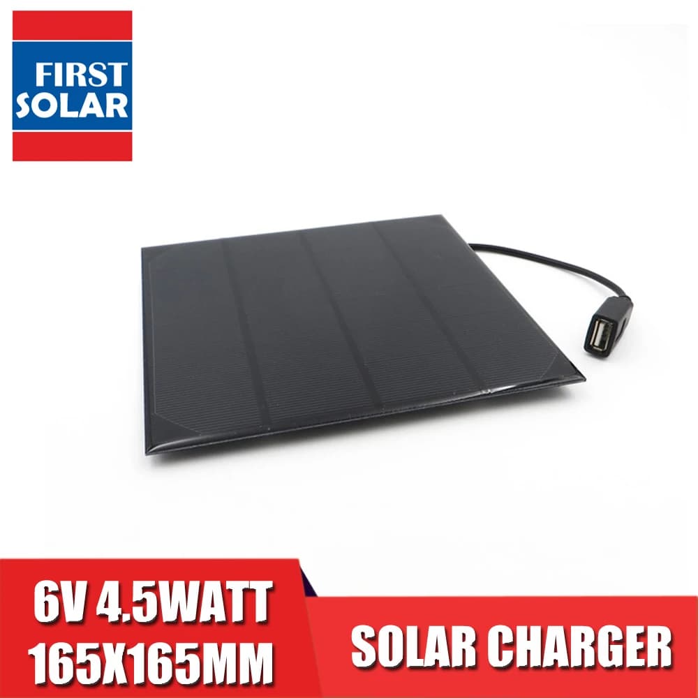 6V 4.5Watt 750mAh caricatore del pannello solare cella solare monocristallina altoparlante Bluetooth fai da te fotocamera digitale Powebank 6VDC