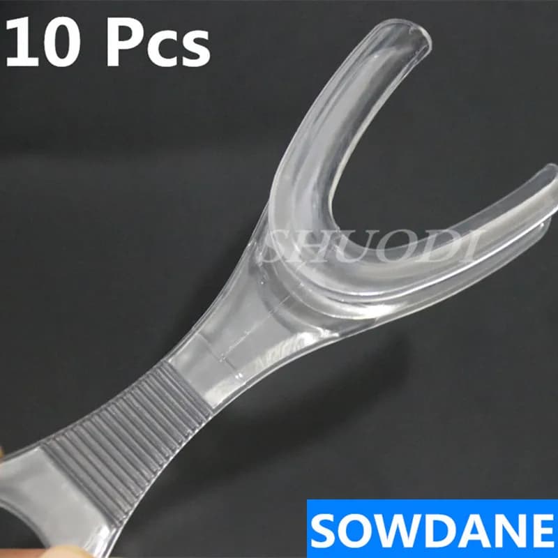 10 Pcs dentale ortodontico laterale Cheeck divaricatore apri bocca fotografo dentale sbiancamento dei denti strumento cura orale